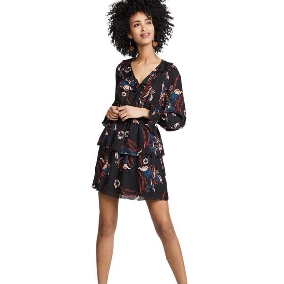 Joie Silk Nour Floral Ruffle Dress - Picture 2 of 12